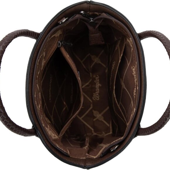 Leather Small Tote Bag with Wallet Women Crossbody Purse Handbag for Occasion - Picture 5 of 6